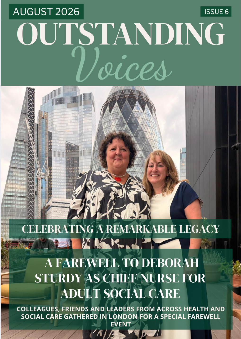 the front cover of the Outstanding Voices August edition